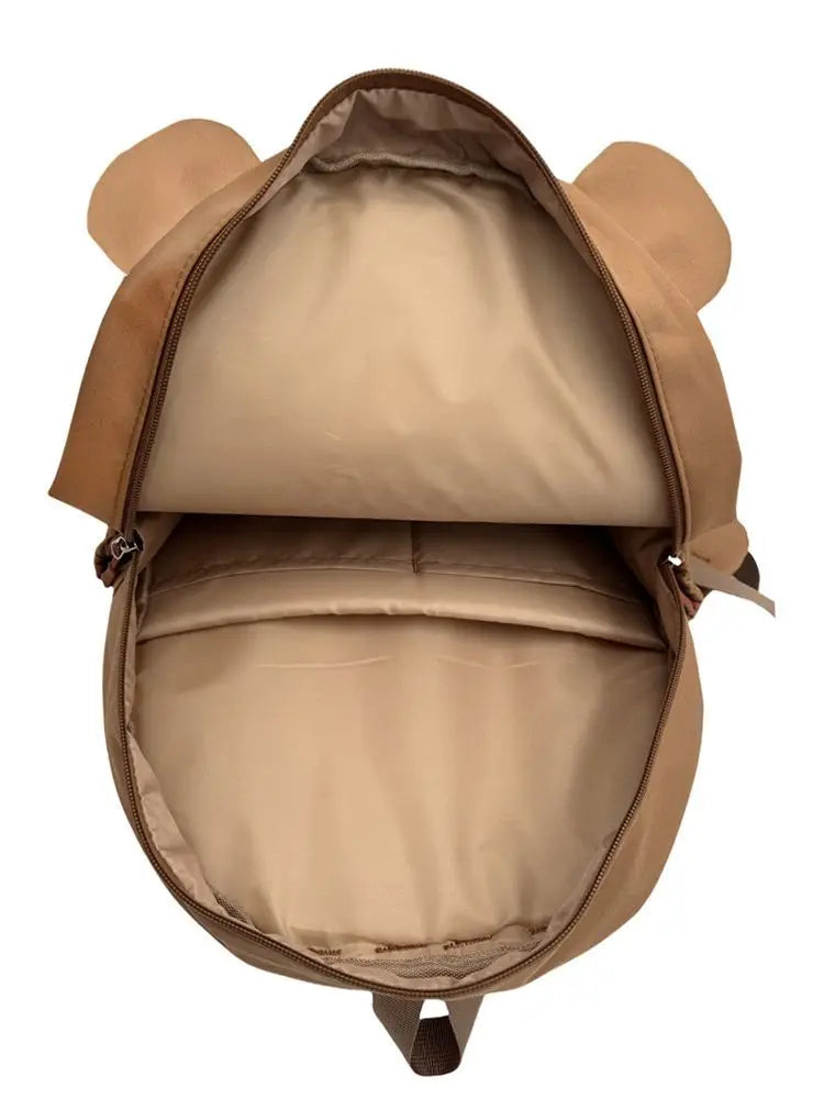 Lovely Cartoon Brown Bear Backpack (Waterproof · Large Capacity · Girls & Women Schoolbag)