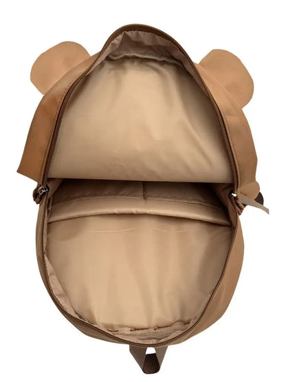 Lovely Cartoon Brown Bear Backpack (Waterproof · Large Capacity · Girls & Women Schoolbag)