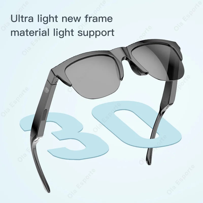 AI Translation Smart Glasses – UV Polarized Bluetooth