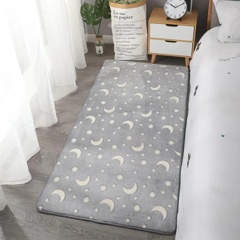 Luminous Carpet Modern Living Room Large Carpet Plush Children's Bedroom Floor Mats Bay Window Cushion Thickening Printing Rug