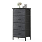 4‑Drawer Fabric Cabinet – Wood Top, Steel Frame