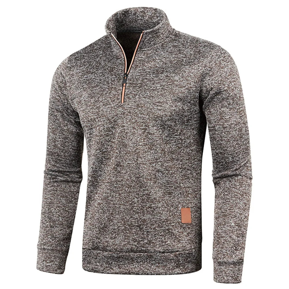 Men's Thick Half Zipper Pullover Turtleneck Sweatshirts