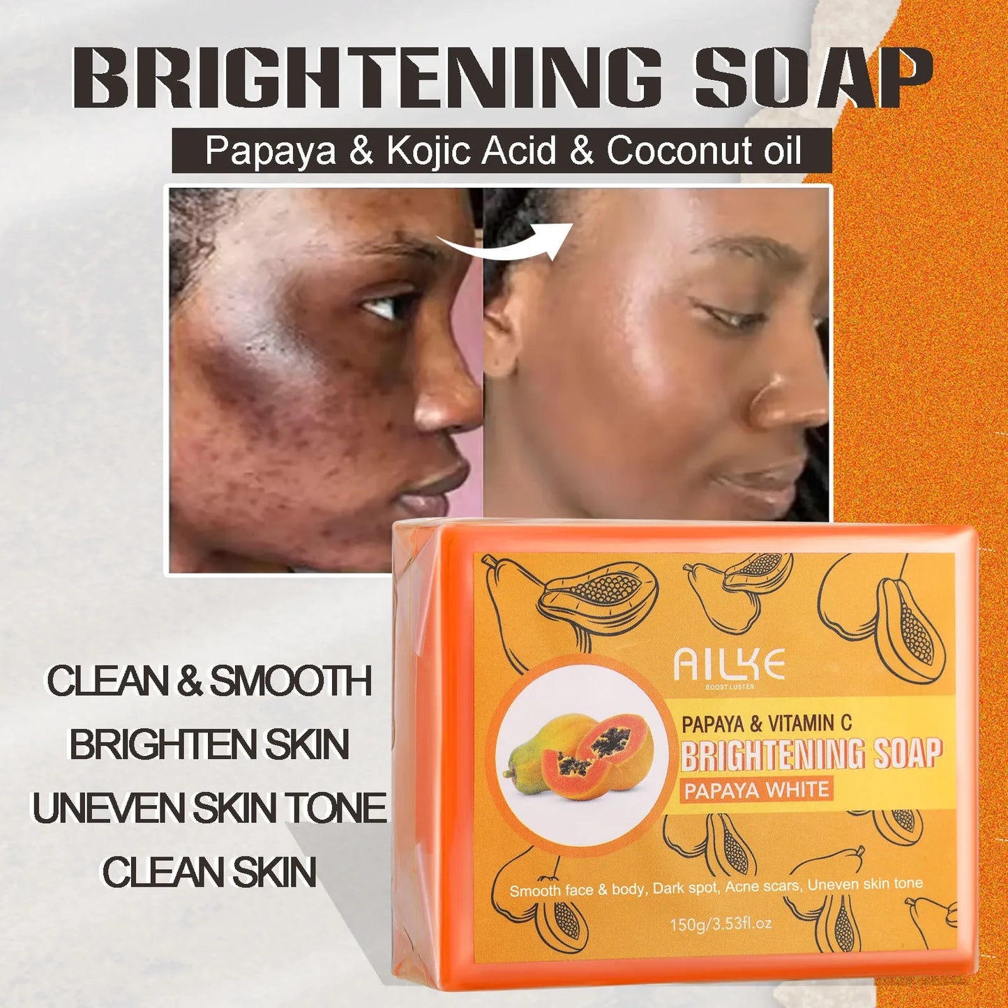AILKE Collagen Whitening Kit, Skin Moisturizer, Hydration, Remove Dark Spots, Sun Spots, Freckles, Melanin, Even Skin Tone
