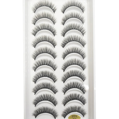 10 Pairs of Natural 3D Mink Lashes