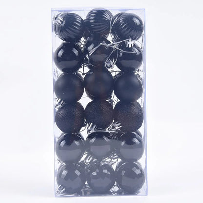 36/24pcs 40mm Merry Christmas Balls Christmas Tree Hanging Ball Ornaments Christmas New Year Party Home Decoration