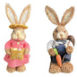 Easter Rabbit Decoration Bunny Figure Cattail Craft Ornament Home Holiday Cute Bunny Home Decoration Easter Rabbit Decoration