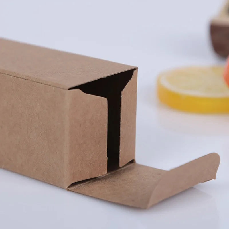 50pcs White Black Kraft Paper Tube Cardboard Boxes Essential oil bottle packaging box Blank Cosmetic Storage Box
