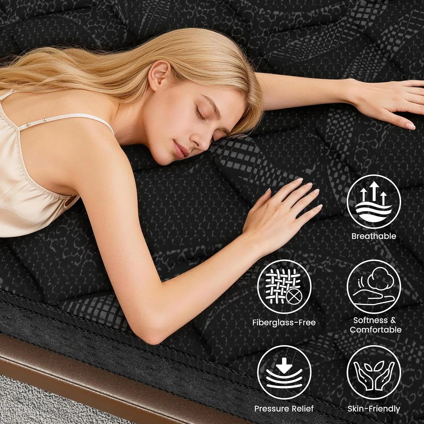 14" Twin XL Hybrid Mattress — Cooling Gel Memory Foam & Pocket Springs