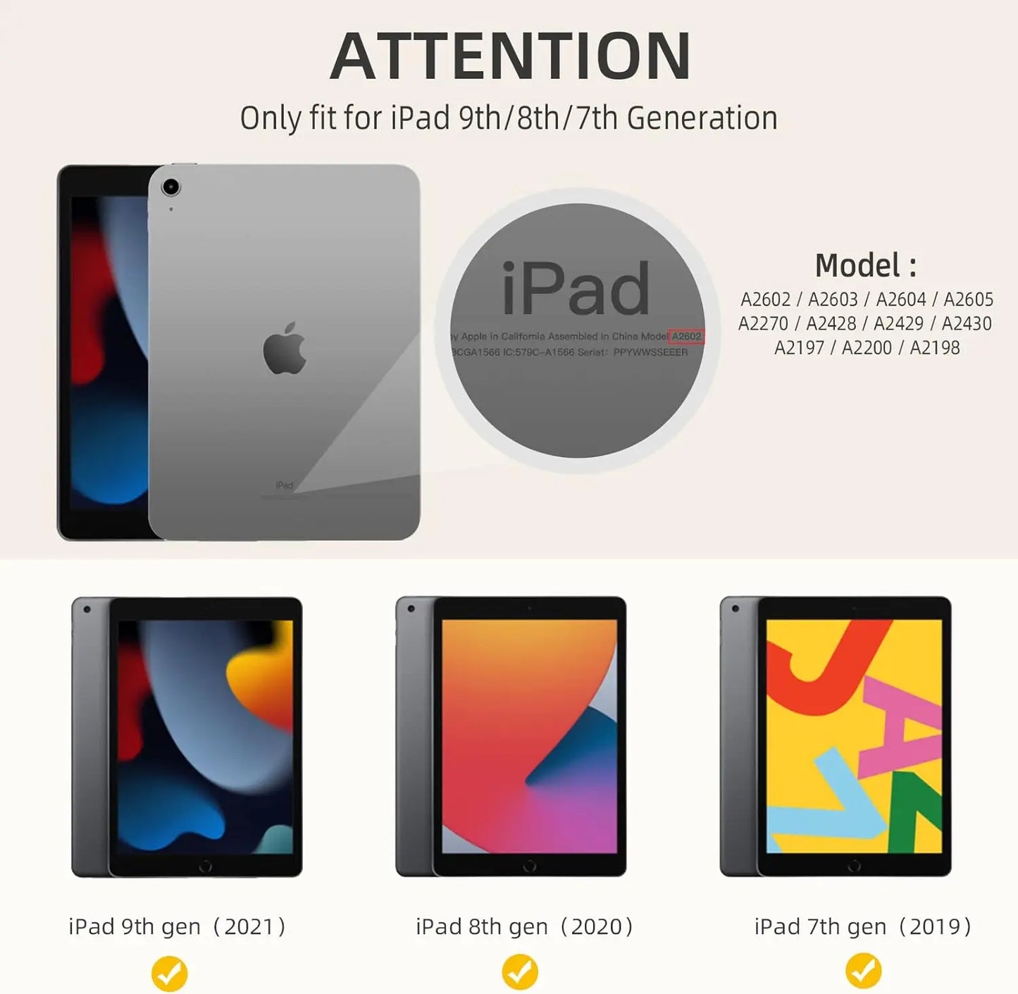 iPad Case with Pencil Holder (Pro/Air/Mini Models)