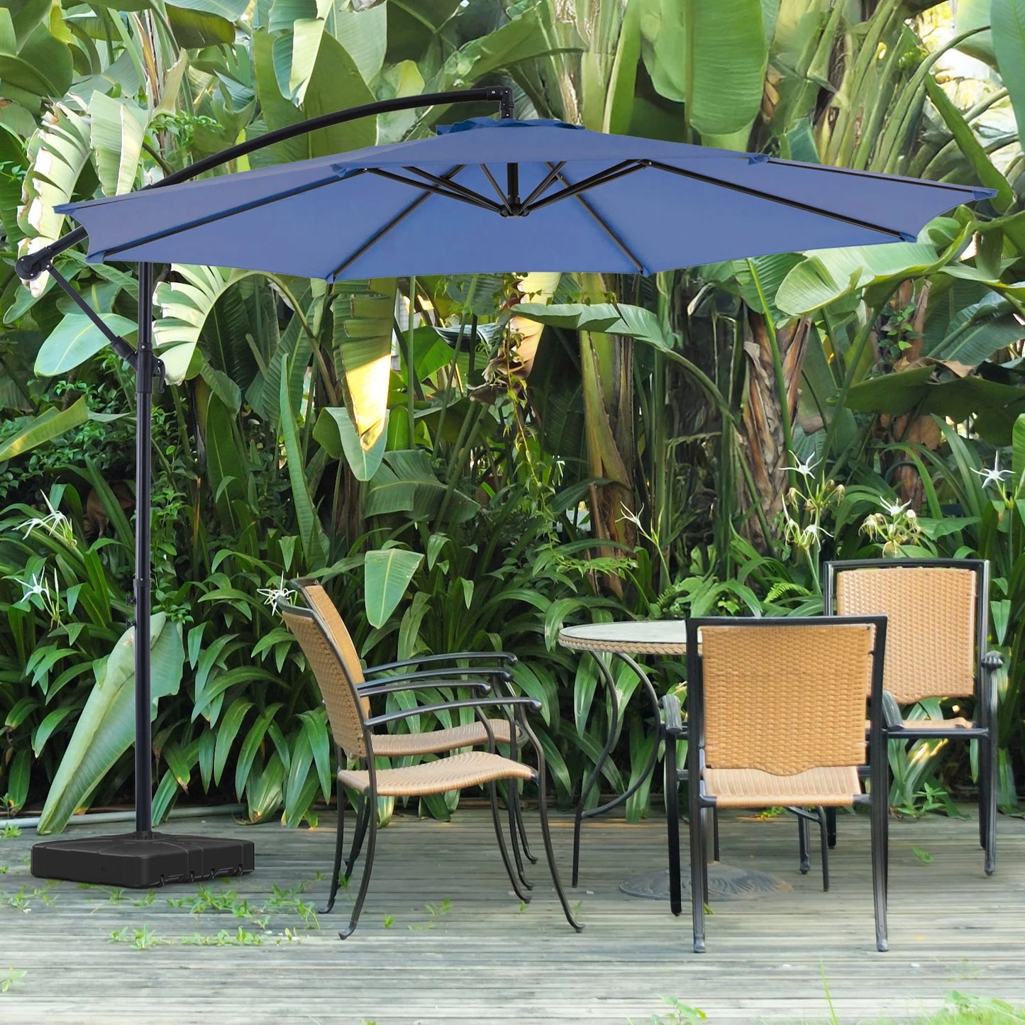 10FT Cantilever Patio Umbrella with Tilt — UV Protection