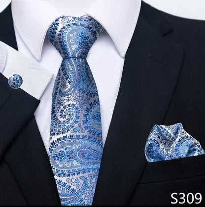 Silk Tie Pocket Squares Necktie Suit Accessories