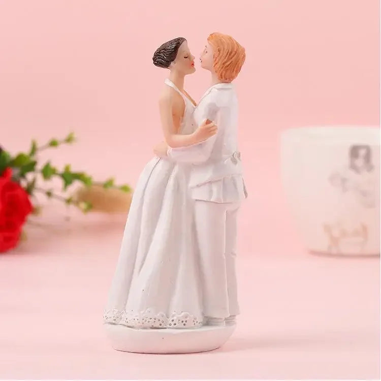 Bride & Groom Resin Cake Topper