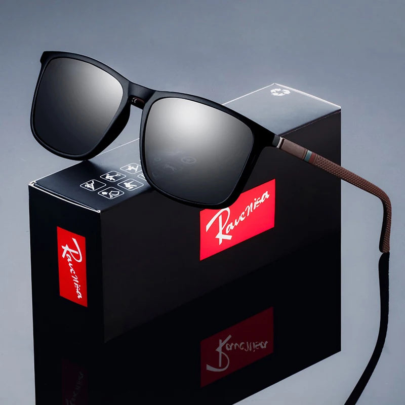 Mens Fashion Square  Polarized Sunglasses  UV400  Eyewear