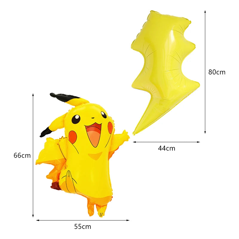 Pikachu Birthday Party Decoration Set (Backdrop · Balloons · Tableware · Kids Party Kit)