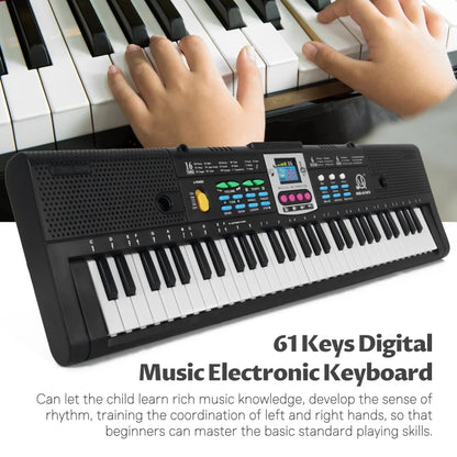 61‑Key Digital Music Electronic Keyboard (Kids · Students · Multifunctional · Microphone Function)