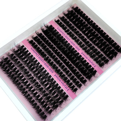 15 Rows DIY 5D Fluffy Lash 60D/80D/100D Thick Eyelash Clusters /Wispy Individual Lashes 10-20mm Cluster