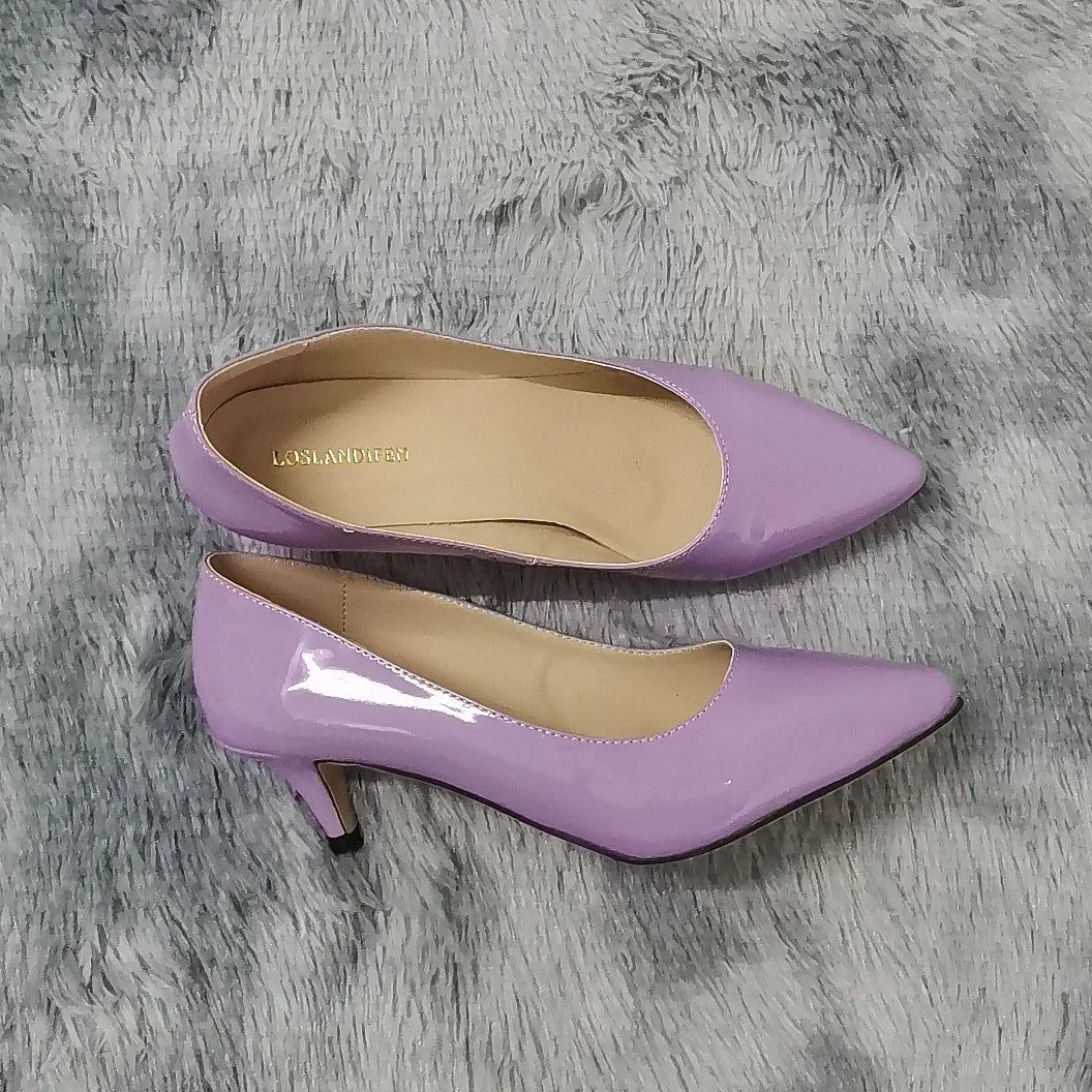 Women Pumps Classic Sexy Pointed Toes 5cm Low Med Kitten High Heels Shoes Spring Brand Design Dress Wedding Shoes Big Size 35-42