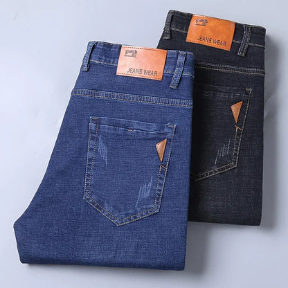 Men’s Classic Casual Stretch Slim Jeans (Straight Fit, Smart Casual Denim)
