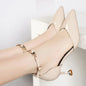 Women Fashion Sweet Pointed Toe Buckles Strap Stiletto Heels Lady Cool Red Party Heel Shoes White Heels