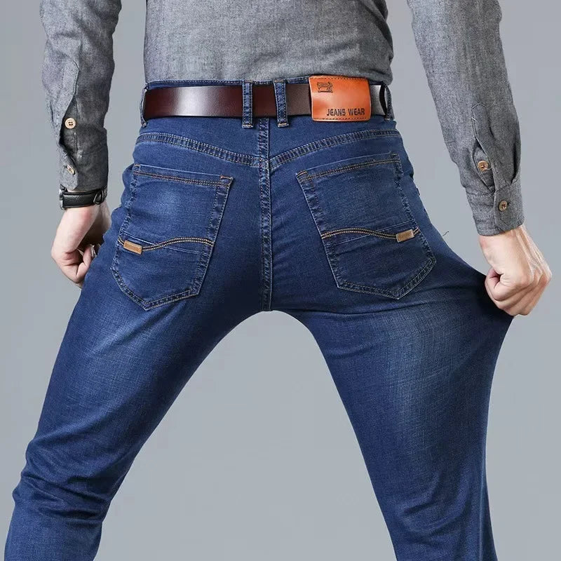 &nbsp;Men’s Fashion Business Jeans (Casual Stretch Slim Straight Pants)