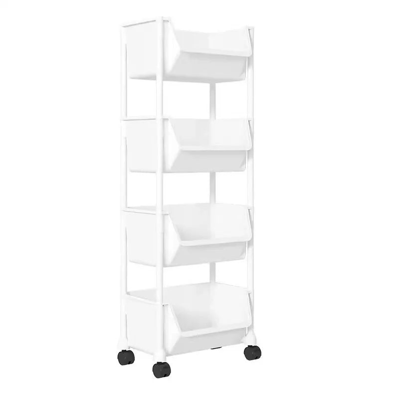 Multi‑Layer Rolling Storage Cart — Floor‑Standing Organizer