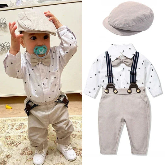 Kids Boys Formal Party Outfits Clothes Set Wedding Birthday Toddler Boy Gentleman Handsome Children Elegant Suit 1 2 3 4 5 Years