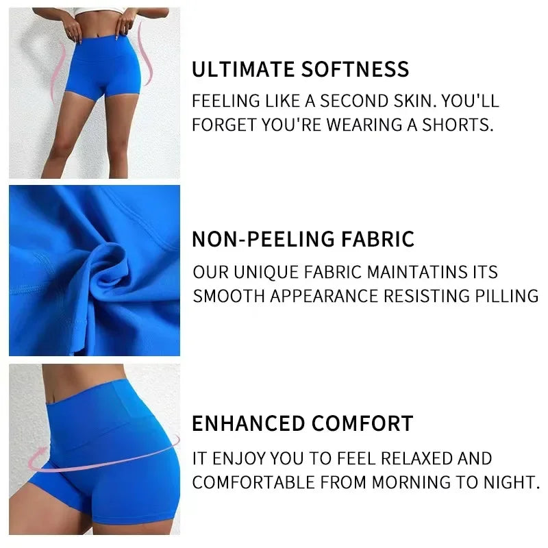 Women’s High‑Waist Sports Shorts (Slim Fit, Butt‑Lift, Yoga &amp; Gym)