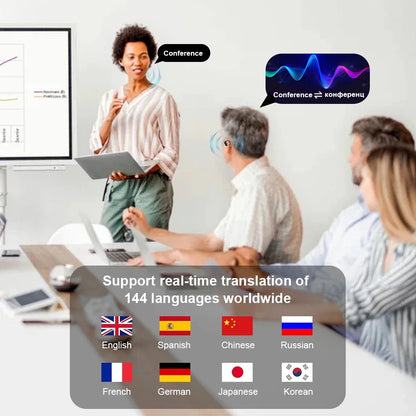 AI Translator Earbuds – 144 Languages, BT 5.3