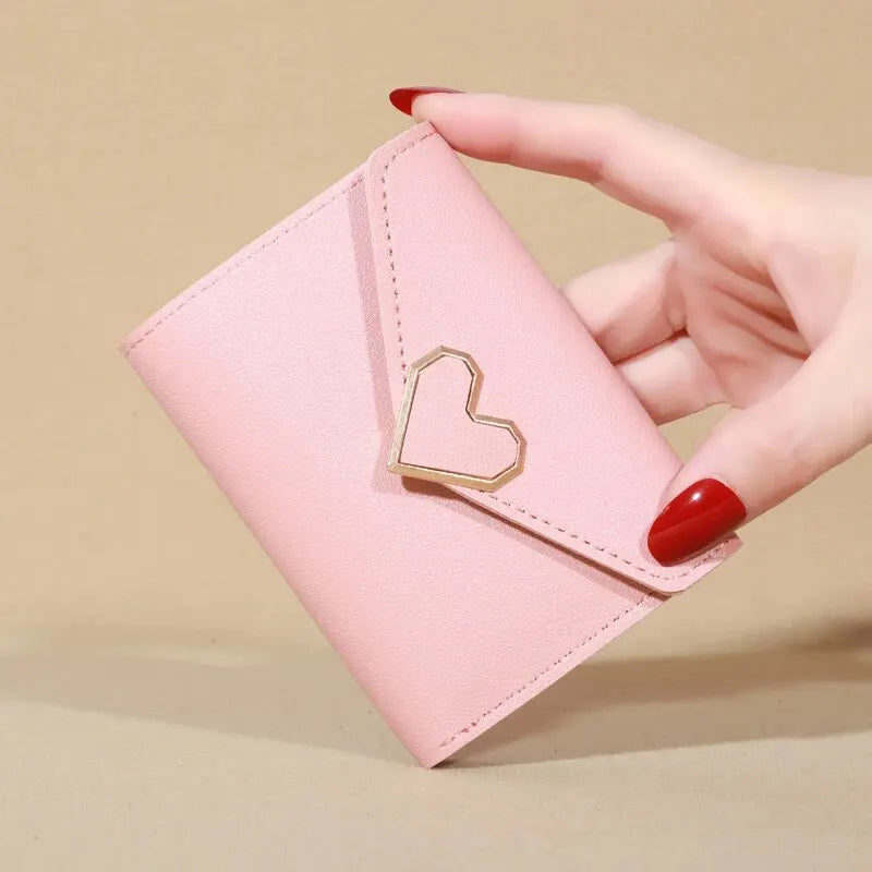 Women's Metal Small Wallet Short Fold