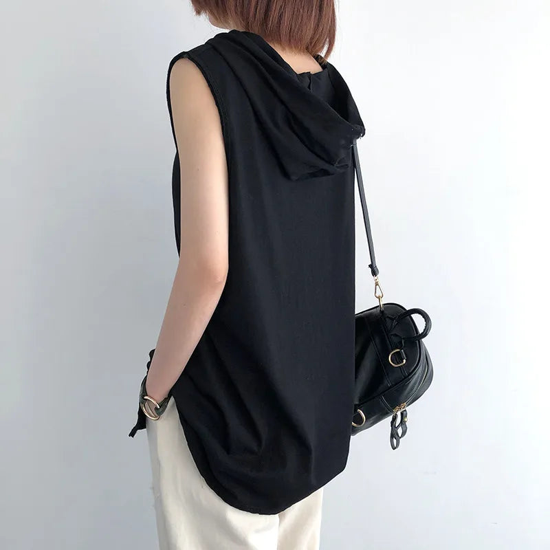 Men's Tank Tops Hooded Vest Sleeveless T shirt