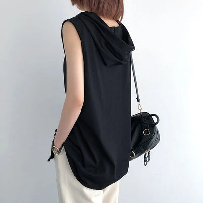 Men's Tank Tops Hooded Vest Sleeveless T shirt