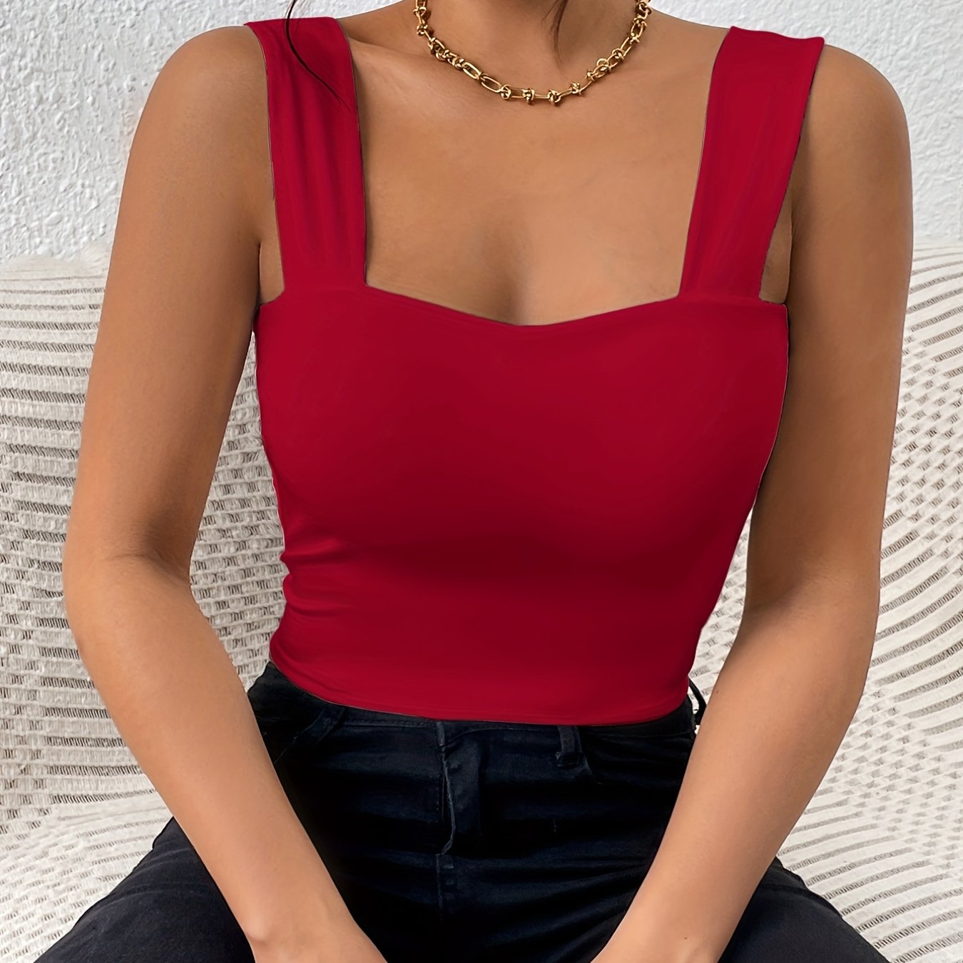 European And American Sexy Chest-Revealing Waist-Cinching Camisole