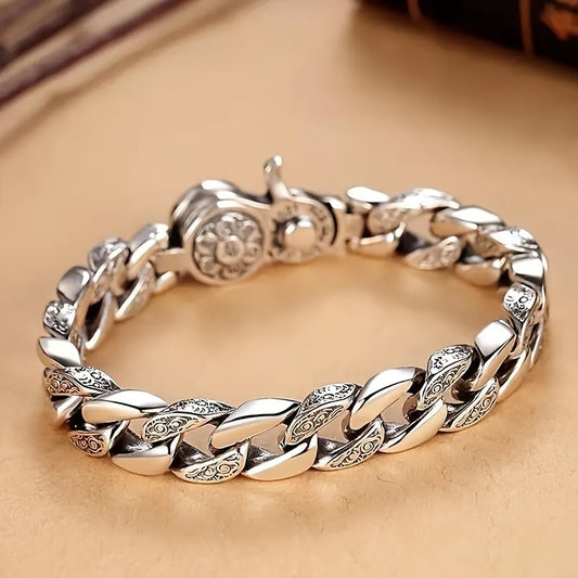 One Piece of 925 Sterling Silver Bracelet for Men, Ideal for Everyday Wear, Gifts for Loved Ones, And Suitable for Women As Well