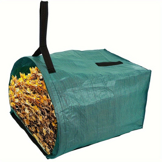 Large Capacity 200L Dustpan Garbage Bag((1pc)-with A Pair Work Gloves, Garden Collection Bag, Durable Waterproof Material, Suitable for Leaves, Grass Clippings Garden Waste, Convenient Foldable Design, Easy to Store And Use,
