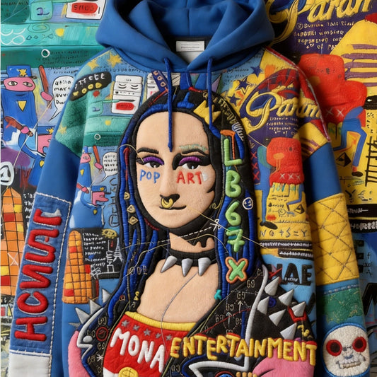 Fashion Casual Printed Polyester Sweater