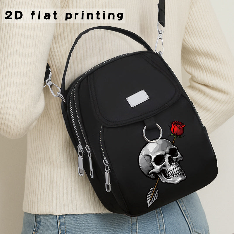 2D Flat Printing 1pc Rose Arrow Pattern Women's Shoulder Bag Casual Bag Hand-held Crossbody Bag, Can Be Used for Business Trips, Can Be Used as a Single Shoulder Crossbody Bag, a Versatile Neutral Bag, the Pattern Position Wi