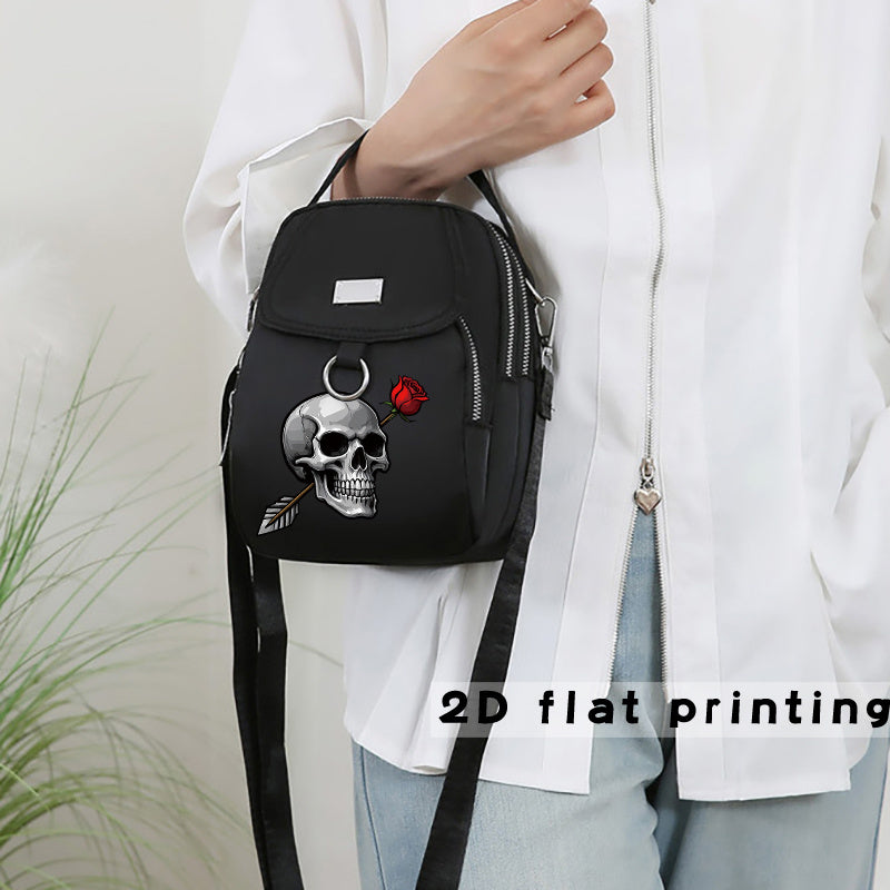 2D Flat Printing 1pc Rose Arrow Pattern Women's Shoulder Bag Casual Bag Hand-held Crossbody Bag, Can Be Used for Business Trips, Can Be Used as a Single Shoulder Crossbody Bag, a Versatile Neutral Bag, the Pattern Position Wi